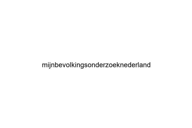 mijnbevolkingsonderzoeknederland