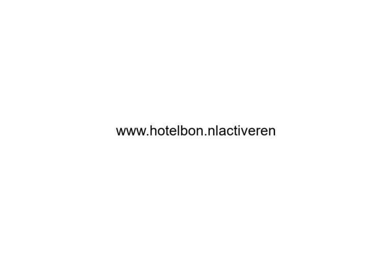 www hotelbon nlactiveren